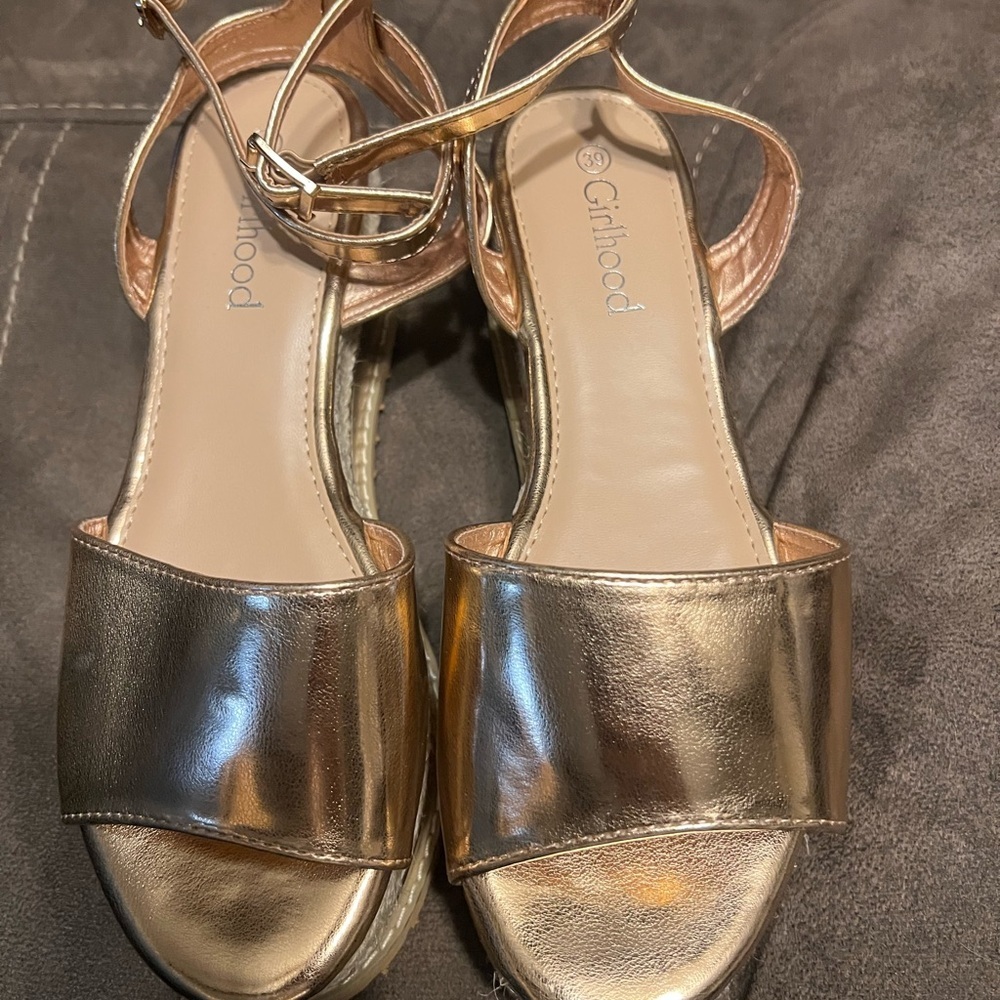 Girlhood Metallic Gold Women's Sandals